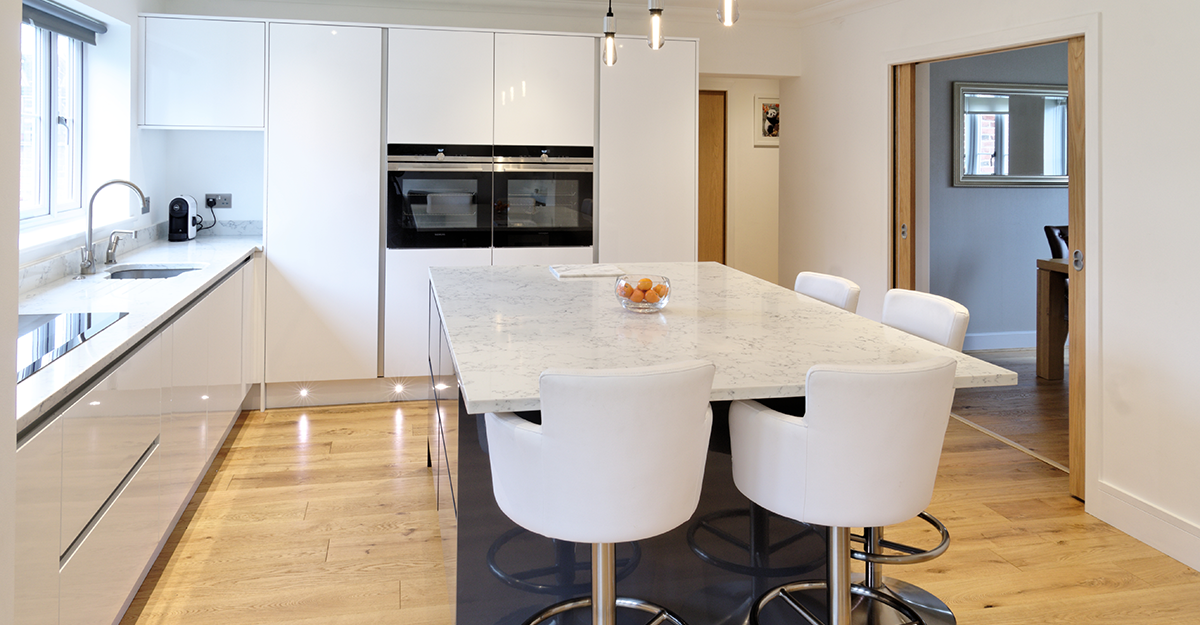 modern white high gloss kitchen
